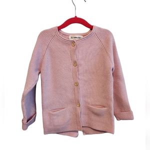 Pink Ribbed Cardigan
